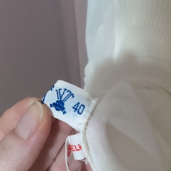 Ivory Slip Dress with Delicate Lace Trim - Picture 3 of 7